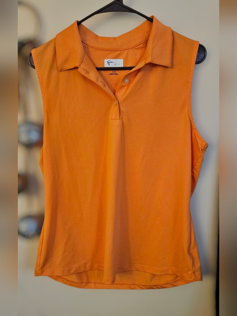Greg Norman Collection Orange Sleeveless Polo Tank